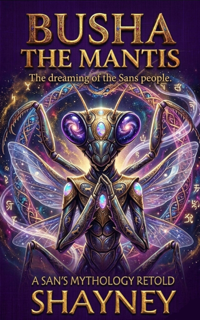 Shane Ann Connell | Shayney Studios | [Busha the mantis] [African Creation Myths] | narrative engineering | Absolute Order of God