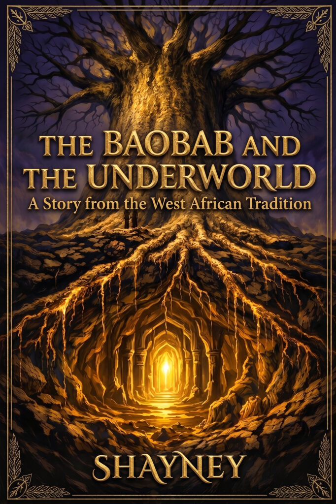 Shane Ann Connell | Shayney Studios | [The baobab and the underworld cover] [African Creation Myths] | narrative engineering | Absolute Order of God